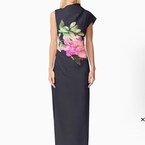Elegant Black Floral Dress